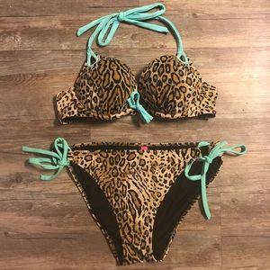 Victoria’s Secret Leopard Add 2 Cups Bikini
